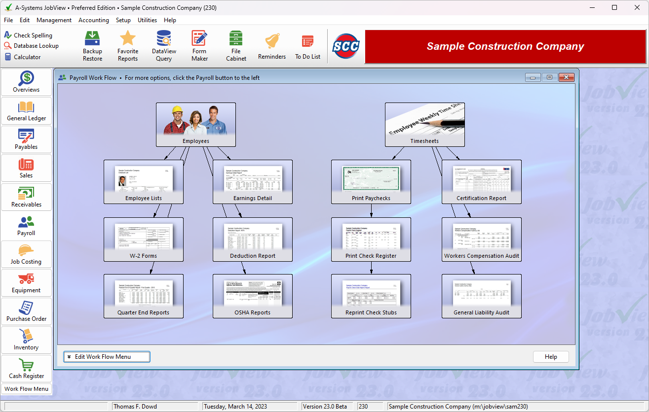 screenshot of A-Systems JobView